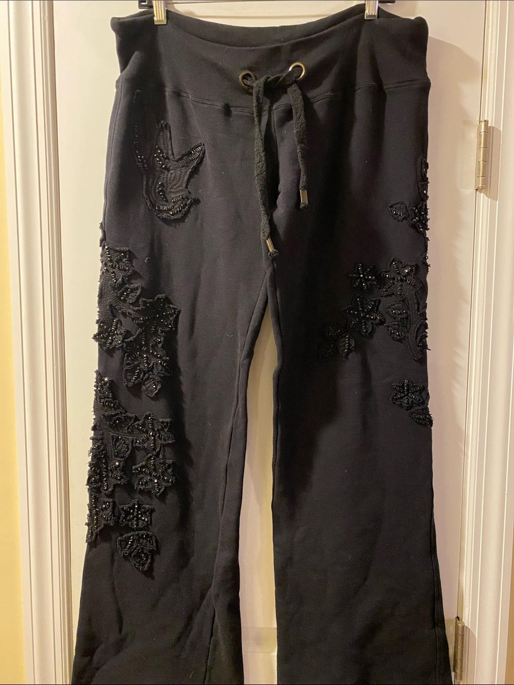 Johnny Was JoystickDreamlandCotton Sparkling Embellishments Wide Leg Pants NWOT